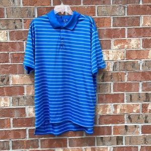 Adidas Golf Mens Polo Shirt Collar Blue Sixe Xl